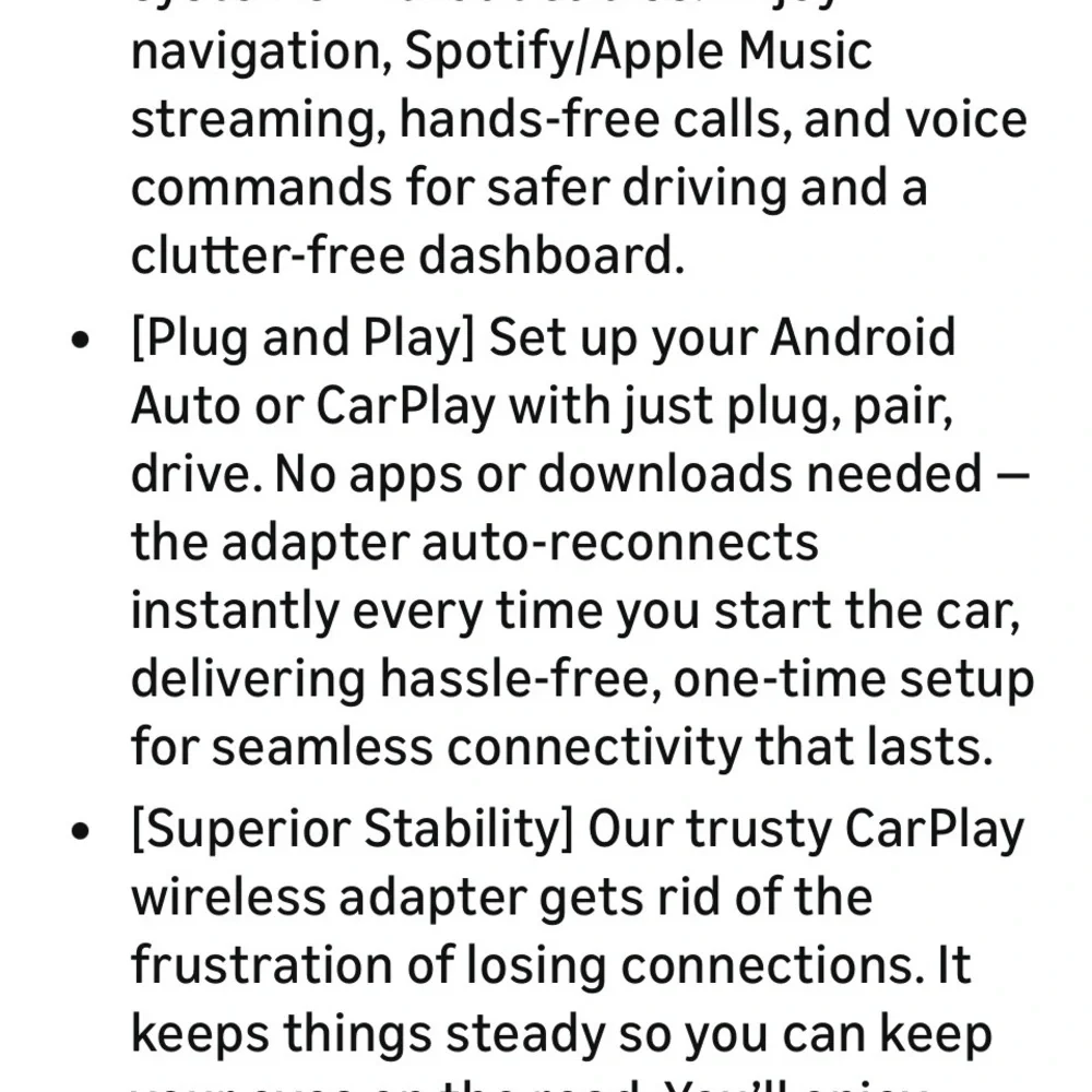 Wireless CarPlay Adapter - Black